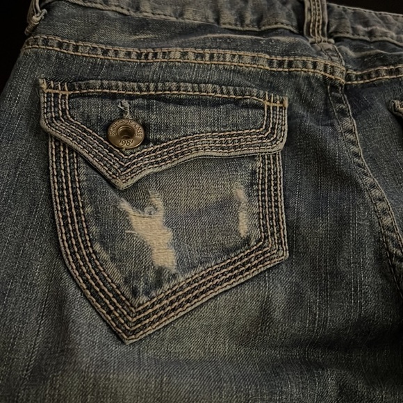 Guess flirty straight distressed ripped  light wash jeans Sz 27 - Picture 7 of 9